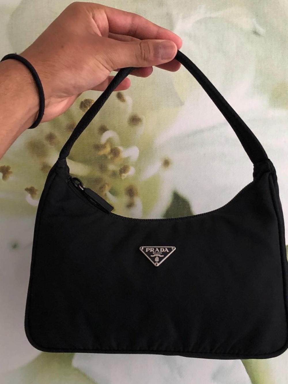 Vintage Prada Black Nylon Re-Edition Shoulder Bag / Mini Shoulder Bag
